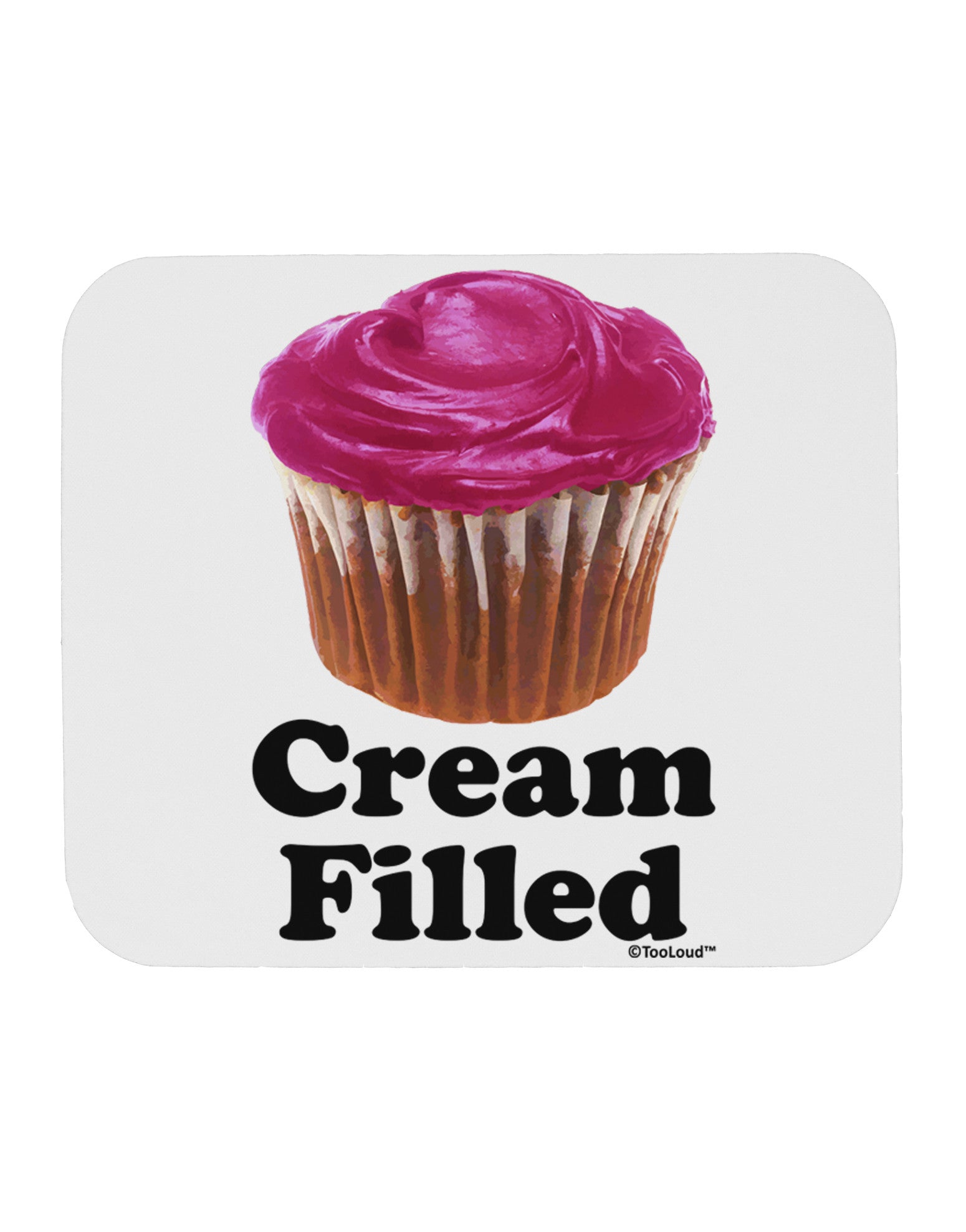 Cream Filled Pink Cupcake Design Mousepad by TooLoud-TooLoud-White-Davson Sales