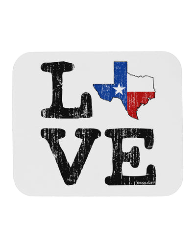 Texas Love Distressed Design Mousepad by TooLoud-TooLoud-White-Davson Sales