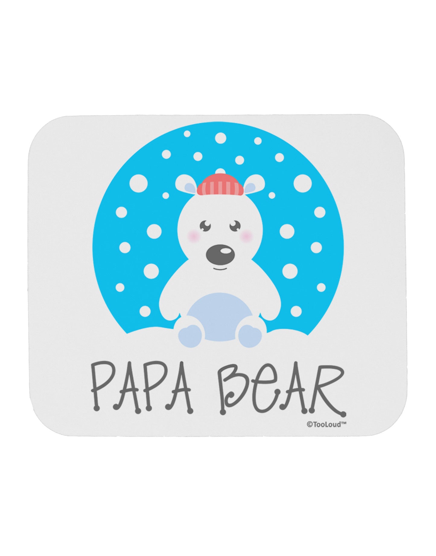 Matching Polar Bear Family - Papa Bear Mousepad by TooLoud-TooLoud-White-Davson Sales