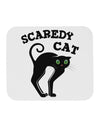 Cute Scaredy Cat Black Cat Halloween Mousepad-TooLoud-White-Davson Sales