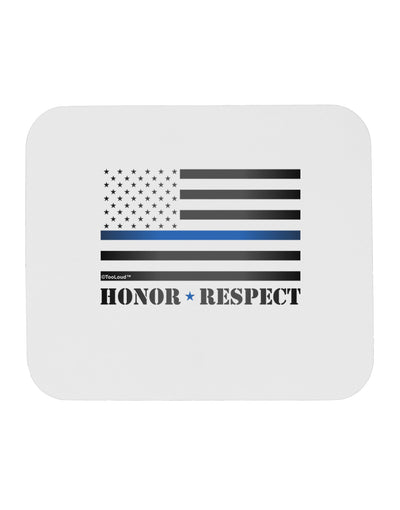 Honor Respect Blue Line Mousepad-TooLoud-White-Davson Sales