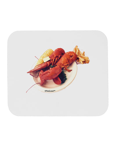 Lobster Plate Mousepad-TooLoud-White-Davson Sales