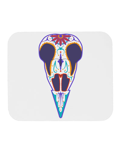 Colorful Mystic Bird Skull Calavera Day of the Dead Mousepad-TooLoud-White-Davson Sales