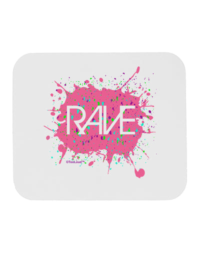 Rave Splatter Pink Mousepad-TooLoud-White-Davson Sales