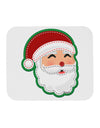 Cute Santa Claus Face Faux Applique Mousepad-TooLoud-White-Davson Sales