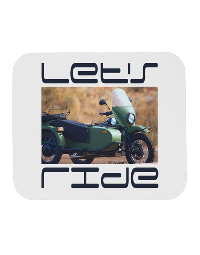 Lets Ride Sidecar Motorcycle Mousepad-TooLoud-White-Davson Sales