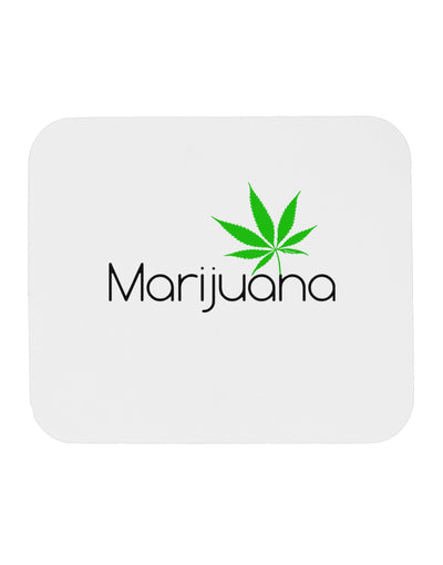 Marijuana Text and Leaf Mousepad-TooLoud-White-Davson Sales