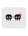8-Bit Skull Love - Boy and Girl Mousepad-TooLoud-White-Davson Sales