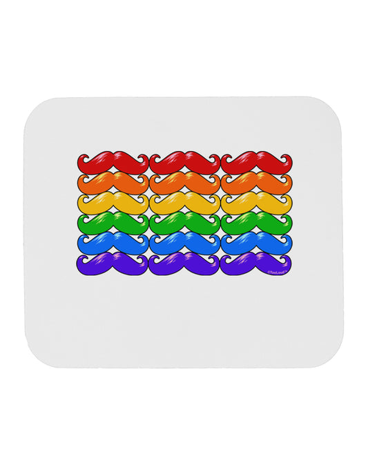 Rainbow Mustaches Gay Pride Flag Mousepad-TooLoud-White-Davson Sales