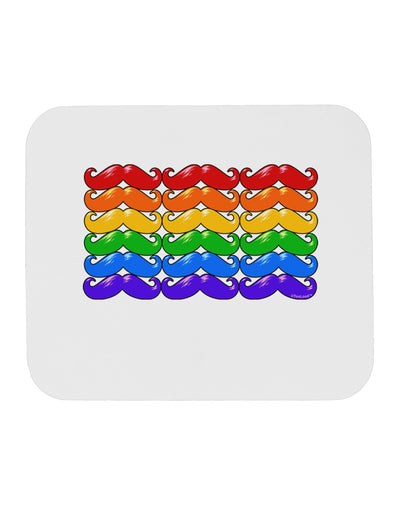 Rainbow Mustaches Gay Pride Flag Mousepad-TooLoud-White-Davson Sales