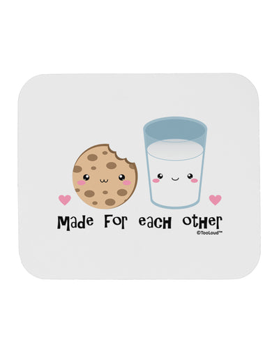 Cute Milk and Cookie - Made for Each Other Mousepad by TooLoud-TooLoud-White-Davson Sales