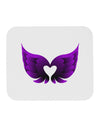 Cute Dark Angel Wings Black and Purple Heart Mousepad-TooLoud-White-Davson Sales