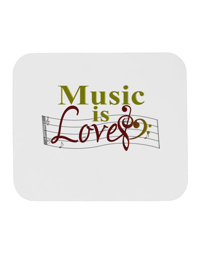 Music Is Love Mousepad-TooLoud-White-Davson Sales