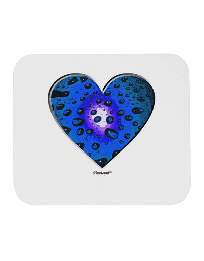 Water Droplet Heart Blue Mousepad by TooLoud-TooLoud-White-Davson Sales