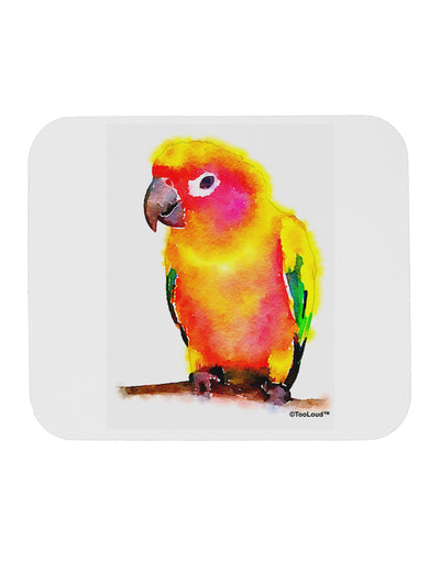 Sun Conure Parrot Watercolor Mousepad-TooLoud-White-Davson Sales