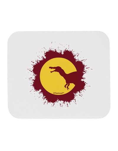 Dinosaur Silhouette Splatter Design Mousepad by TooLoud-TooLoud-White-Davson Sales