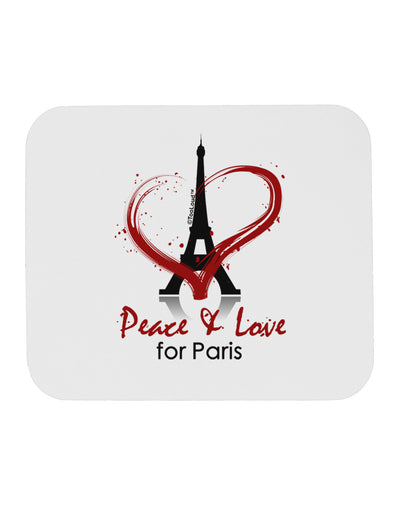 Peace & Love For Paris Mousepad-TooLoud-White-Davson Sales