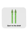 Asparagus - Spear Me the Details Mousepad-TooLoud-White-Davson Sales