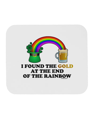 End Of The Rainbow Text Mousepad-TooLoud-White-Davson Sales