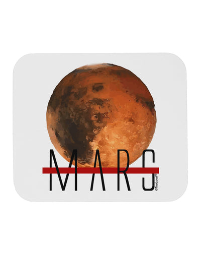 Planet Mars Text Mousepad-TooLoud-White-Davson Sales