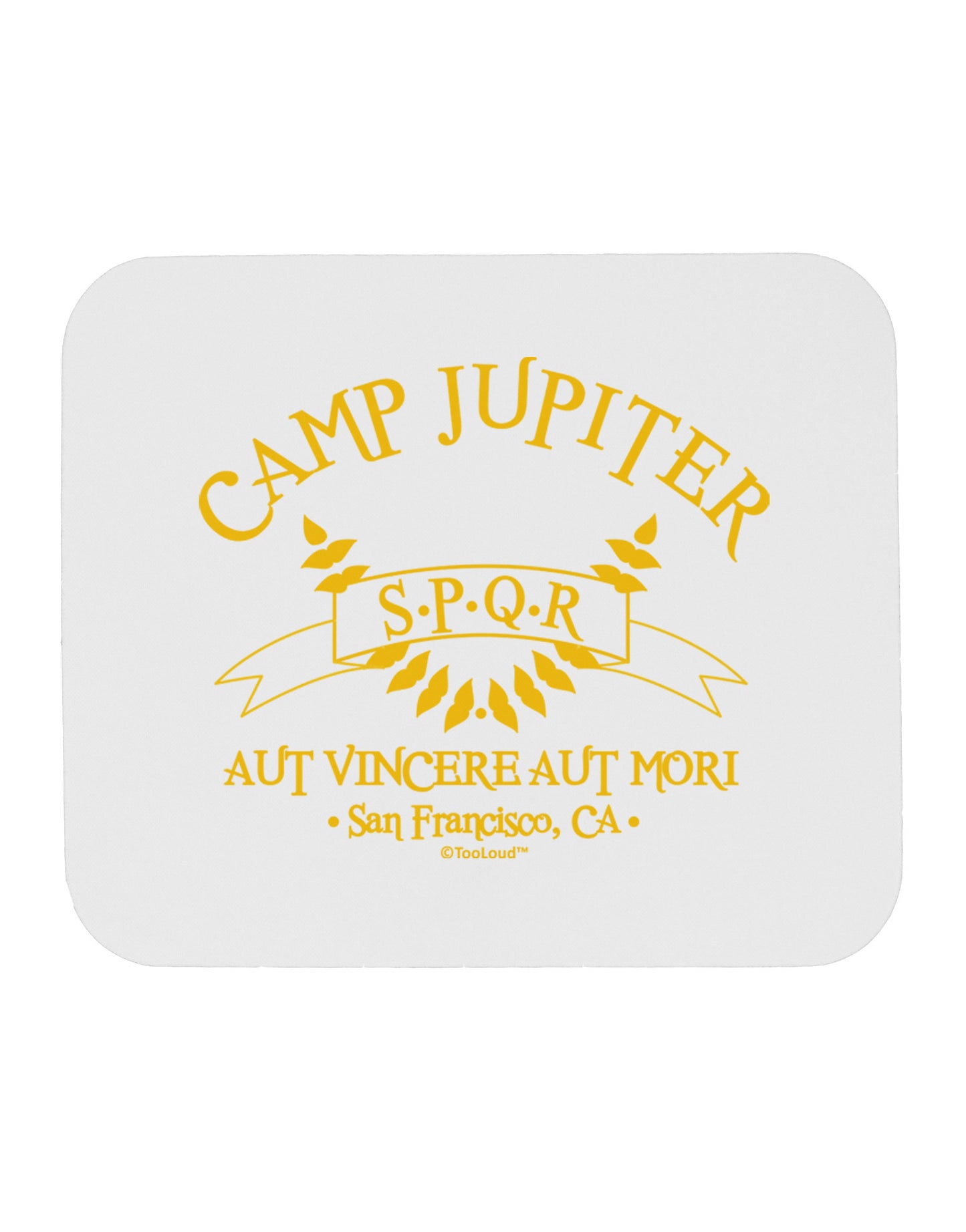 Camp Jupiter - SPQR Banner - Gold Mousepad by TooLoud-TooLoud-White-Davson Sales