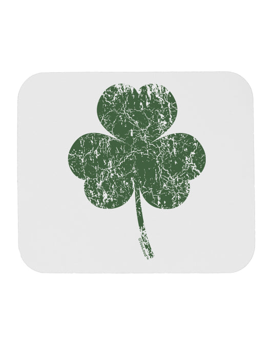 Distressed Traditional Irish Shamrock Mousepad-TooLoud-White-Davson Sales