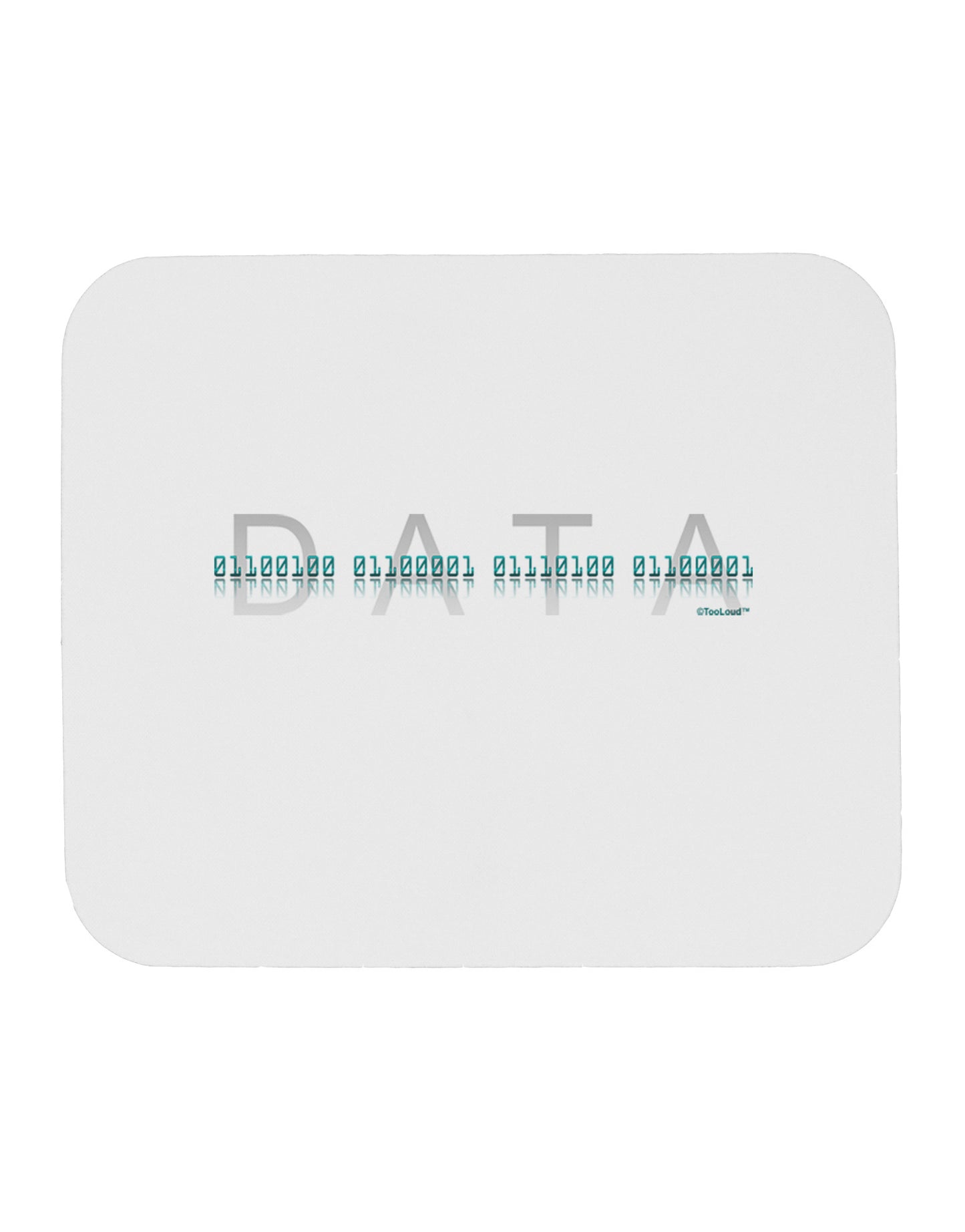 Binary Data Blue Mousepad-TooLoud-White-Davson Sales