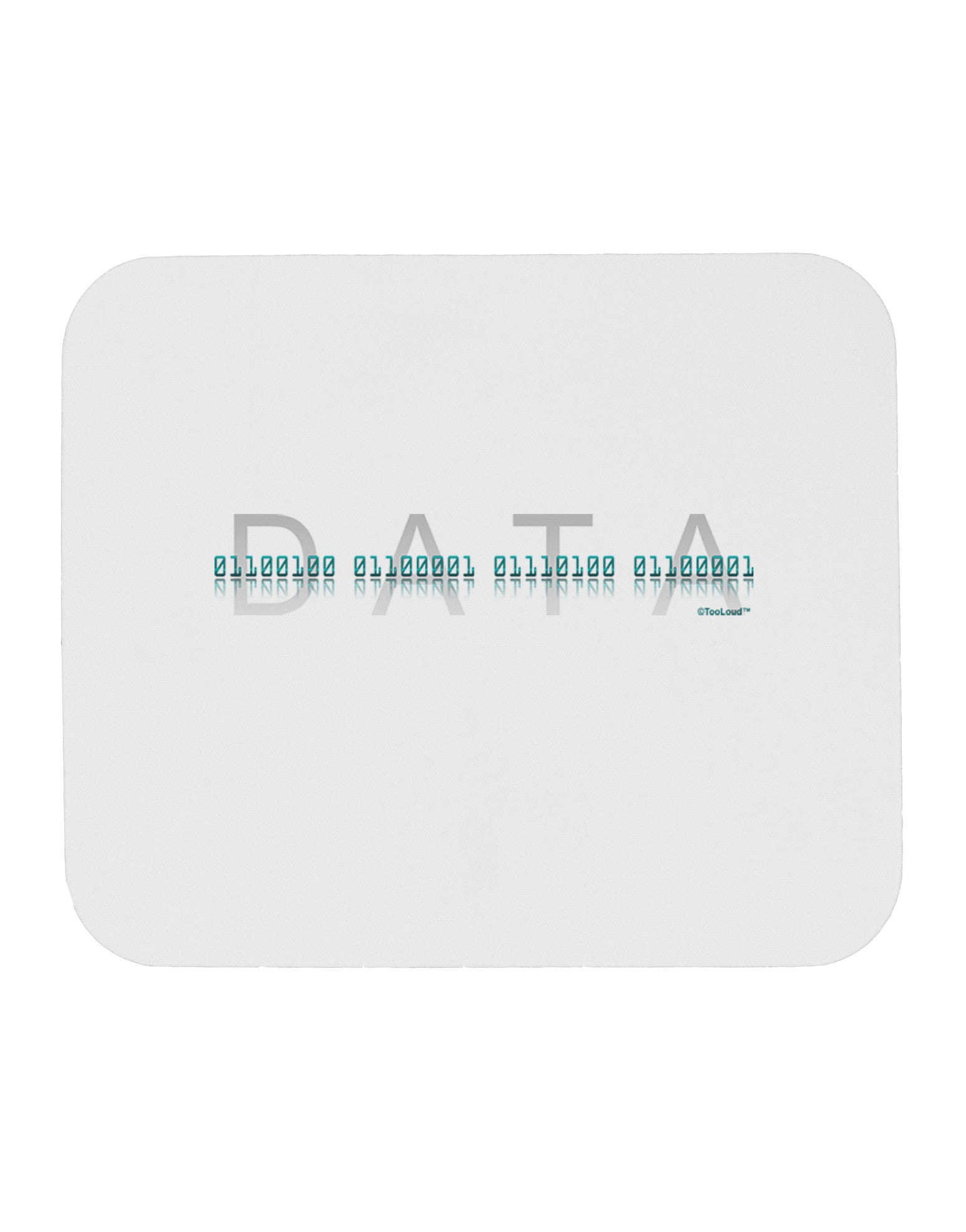 Binary Data Blue Mousepad-TooLoud-White-Davson Sales