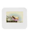 Bighorn Ram WatercolorText Mousepad-TooLoud-White-Davson Sales