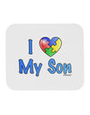 I Heart My Son - Autism Awareness Mousepad by TooLoud-TooLoud-White-Davson Sales