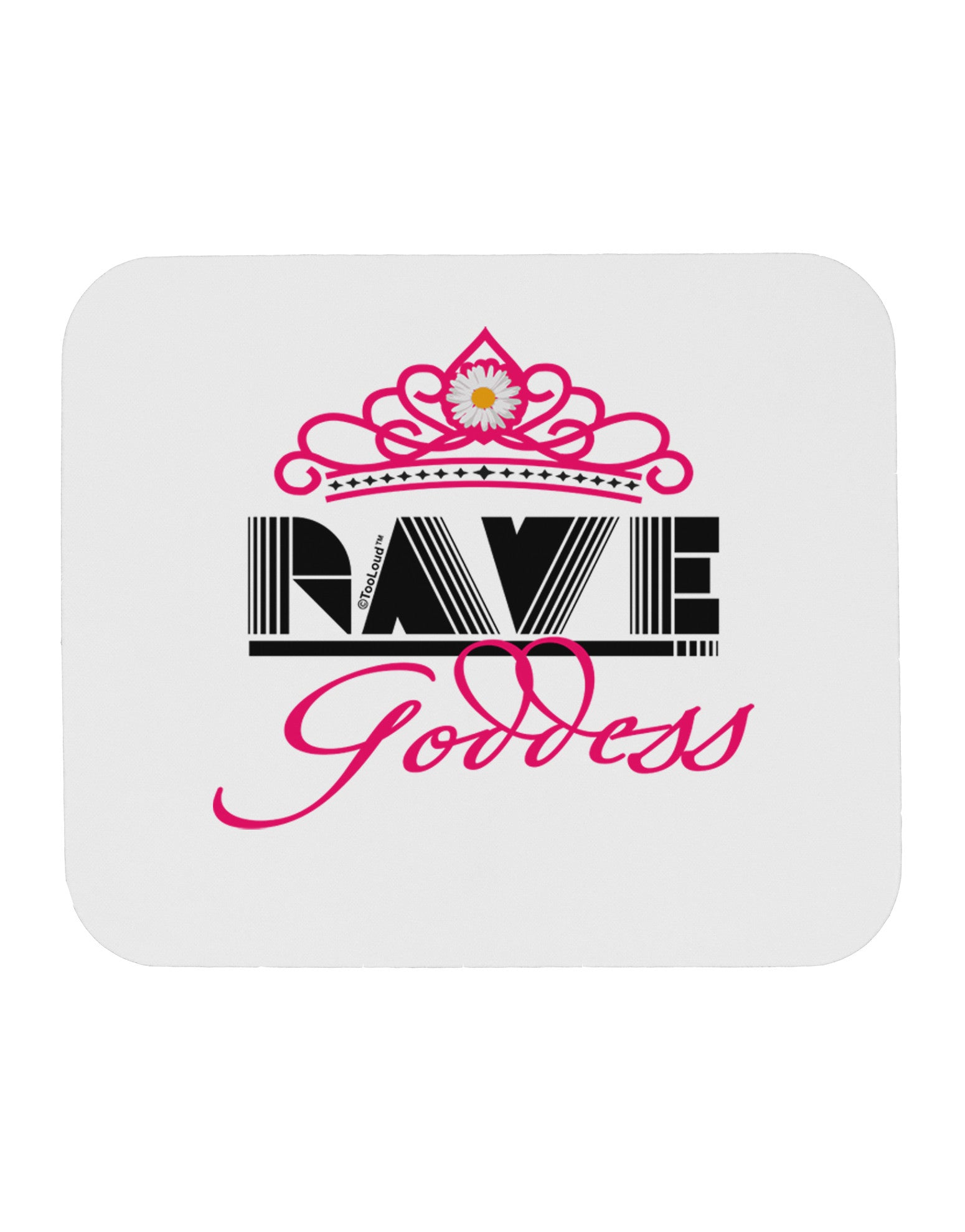Rave Goddess Mousepad-TooLoud-White-Davson Sales