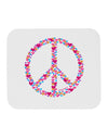 Peace Sign Hearts Mousepad-TooLoud-White-Davson Sales