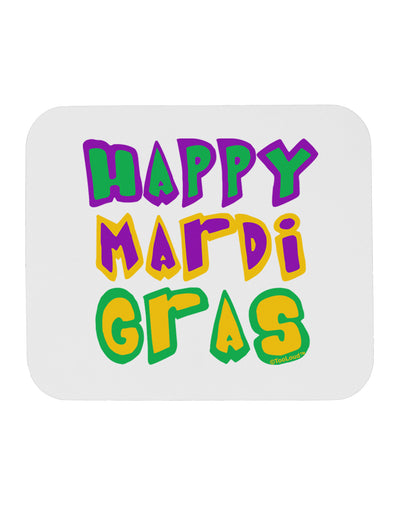 Happy Mardi Gras Text 2 Mousepad-TooLoud-White-Davson Sales