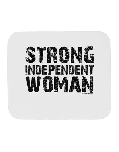 Strong Independent Woman Mousepad-TooLoud-White-Davson Sales