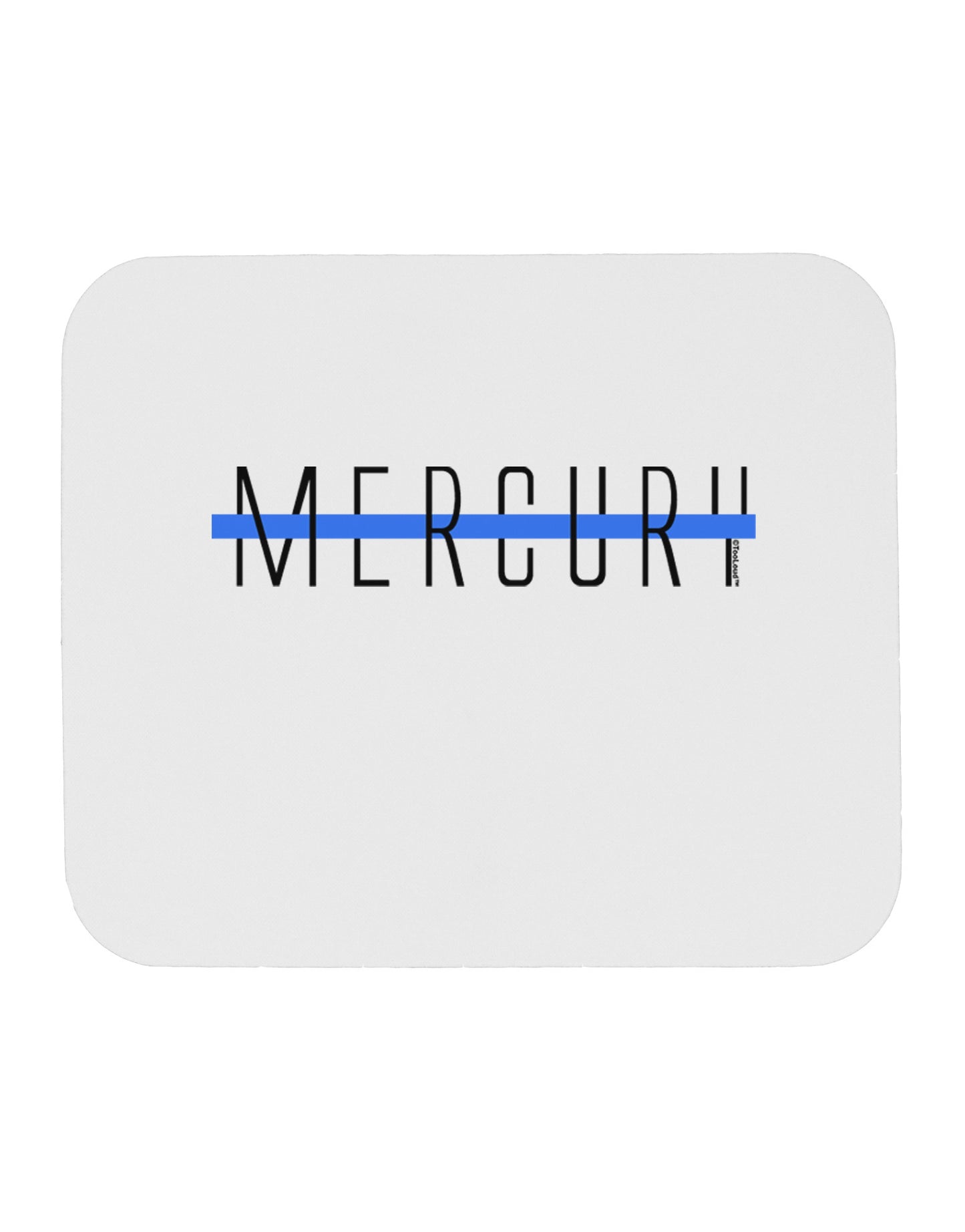 Planet Mercury Text Only Mousepad by TooLoud-TooLoud-White-Davson Sales