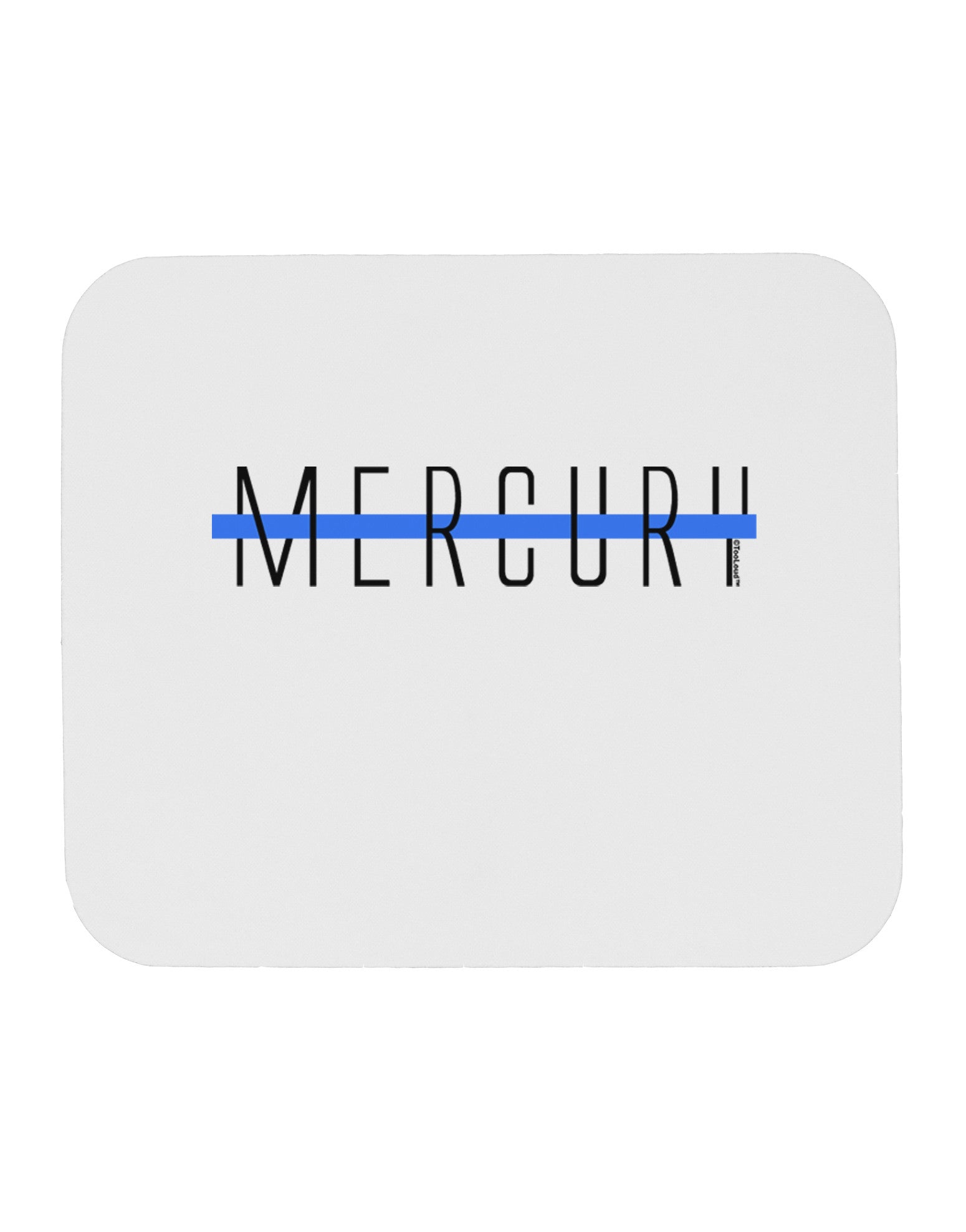 Planet Mercury Text Only Mousepad by TooLoud-TooLoud-White-Davson Sales