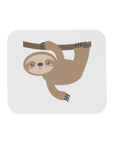 Cute Hanging Sloth Mousepad-TooLoud-White-Davson Sales