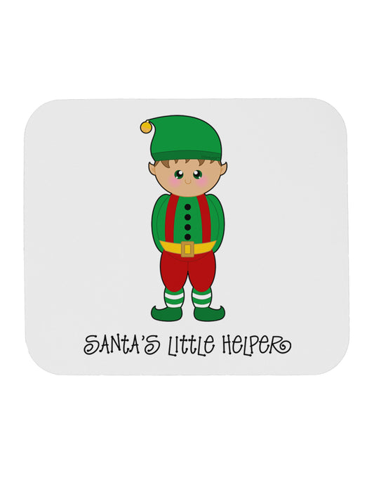 Santa's Little Helper Christmas Elf Boy Mousepad-TooLoud-White-Davson Sales