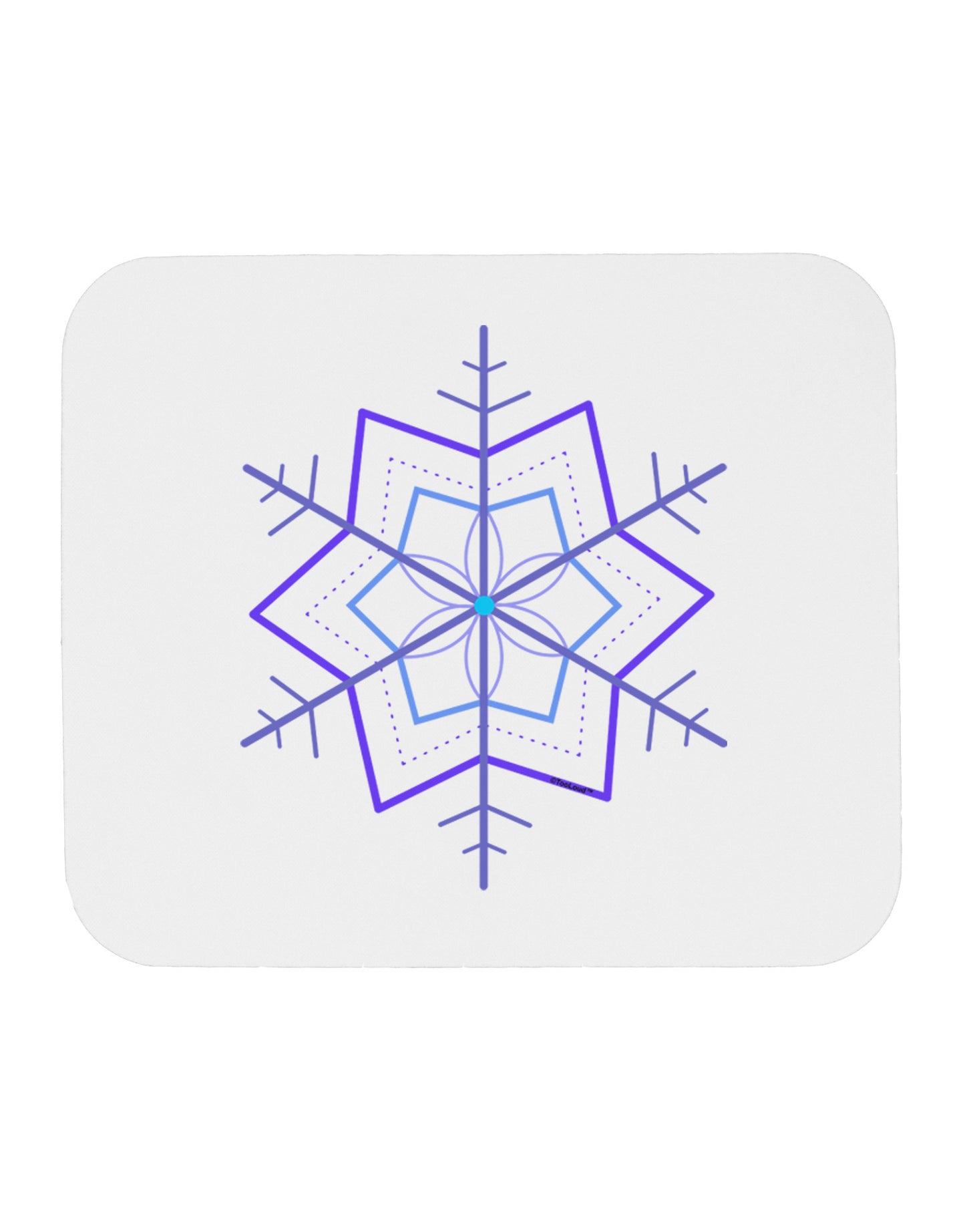 Snowflake Star Christmas Mousepad-TooLoud-White-Davson Sales