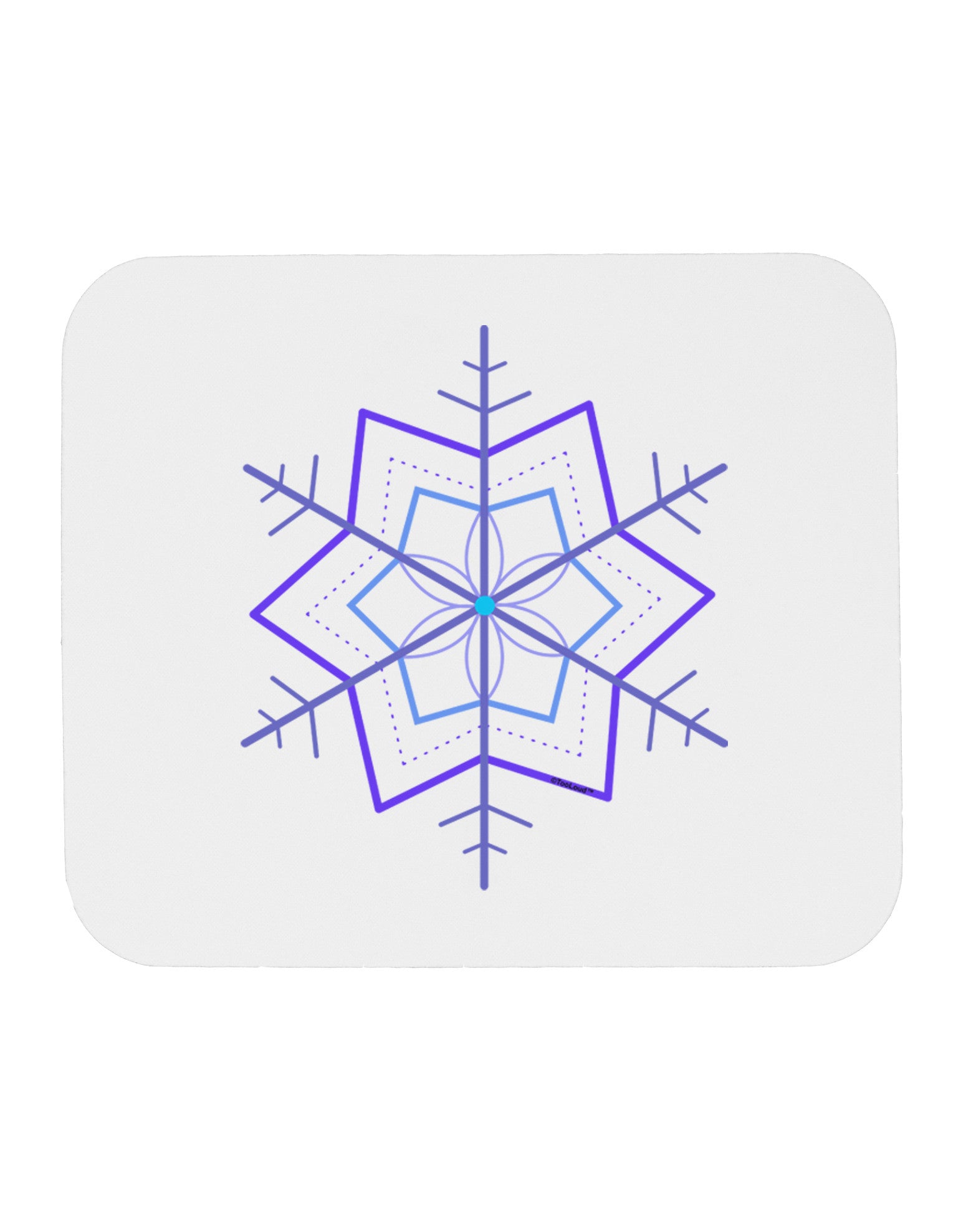 Snowflake Star Christmas Mousepad-TooLoud-White-Davson Sales