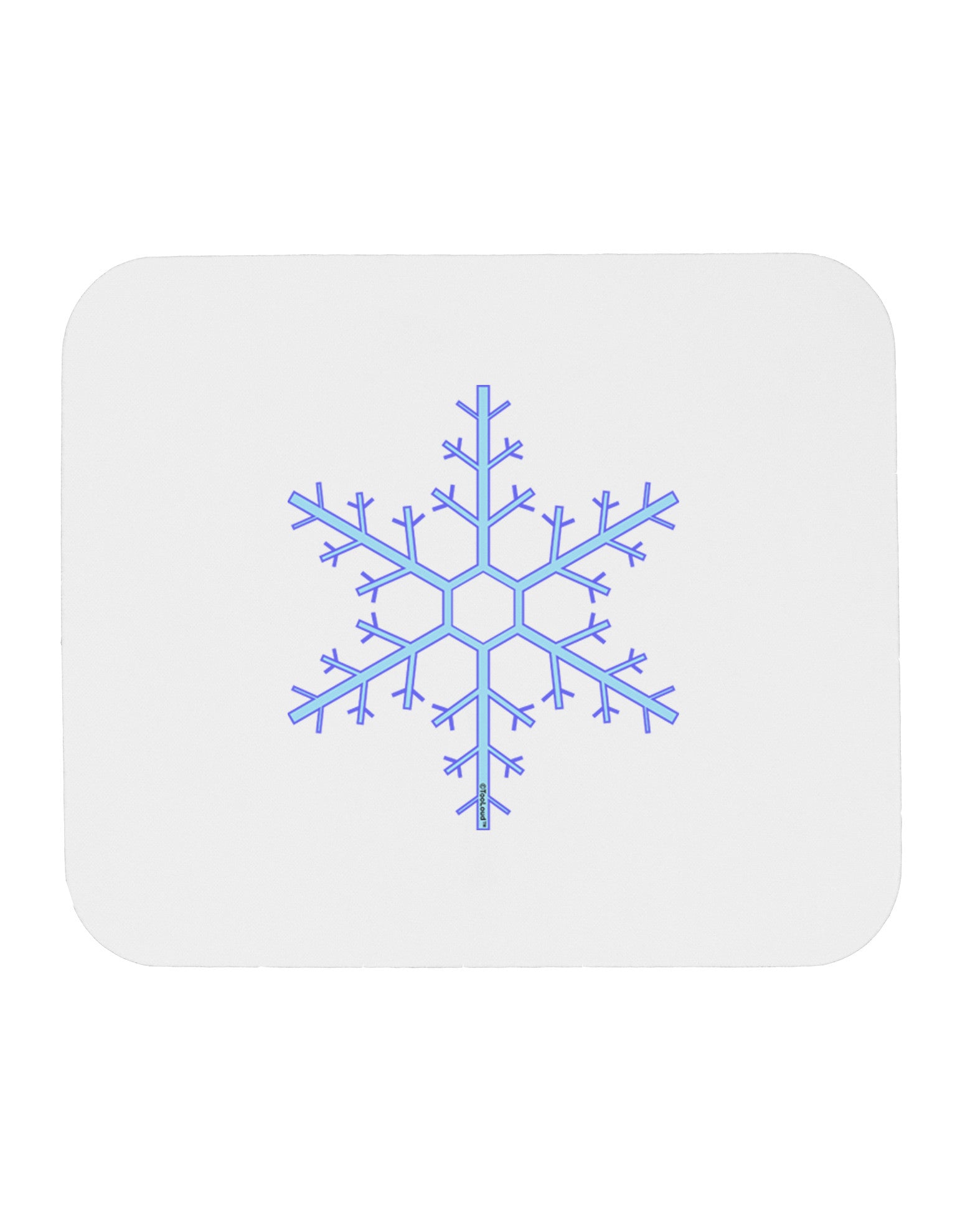 Snowflake Christmas Mousepad-TooLoud-White-Davson Sales