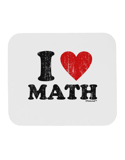 I Heart Math Distressed Mousepad by TooLoud-TooLoud-White-Davson Sales