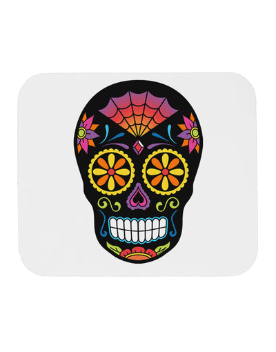 Version 2 Black Day of the Dead Calavera Mousepad-TooLoud-White-Davson Sales