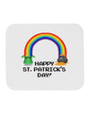 Pixel Pot of Gold St Patrick Text Mousepad-TooLoud-White-Davson Sales