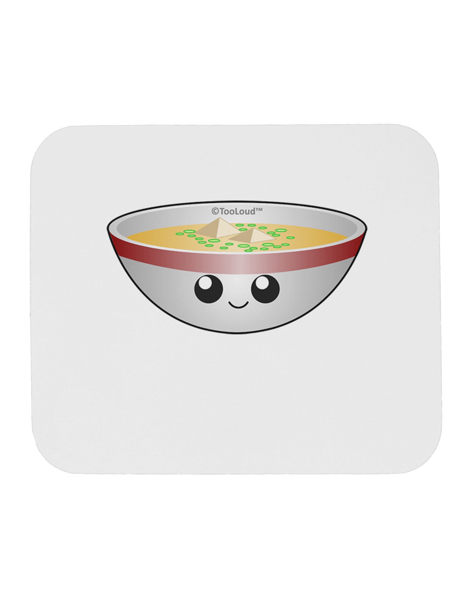 Cute Miso Soup Bowl Mousepad by TooLoud-TooLoud-White-Davson Sales