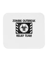 Zombie Outbreak Relief Team Biohazard Mousepad-TooLoud-White-Davson Sales