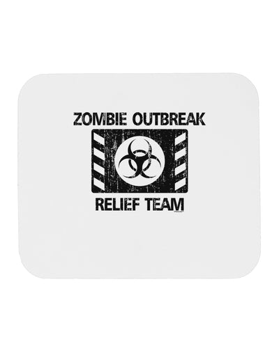 Zombie Outbreak Relief Team Biohazard Mousepad-TooLoud-White-Davson Sales