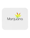 Marijuana Text and Leaf - Rastafarian Mousepad-TooLoud-White-Davson Sales