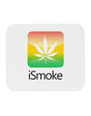 iSmoke Logo - Marijuana Leaf Mousepad-TooLoud-White-Davson Sales