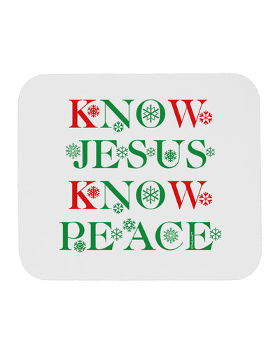 Know Jesus Know Peace Christmas Mousepad-TooLoud-White-Davson Sales